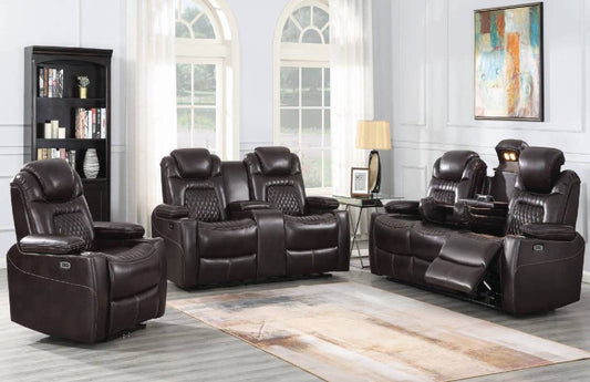 Korbach  Power^2 Living Room Set Espresso - 603411PP