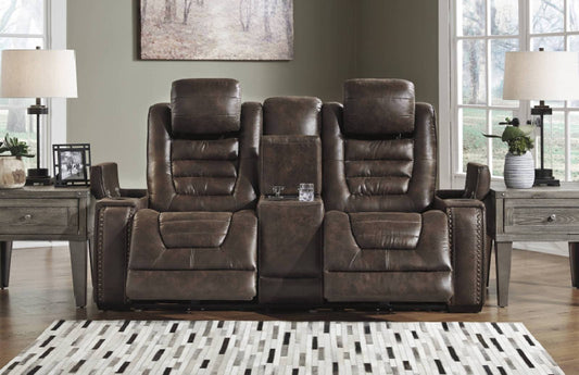 Game Zone Bark Power Reclining Loveseat with Console | 3850118