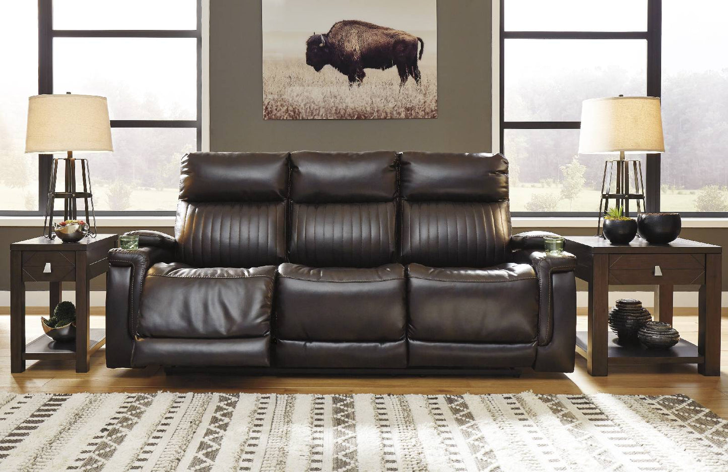 Team Time Chocolate Power Reclining Sofa | 7830415