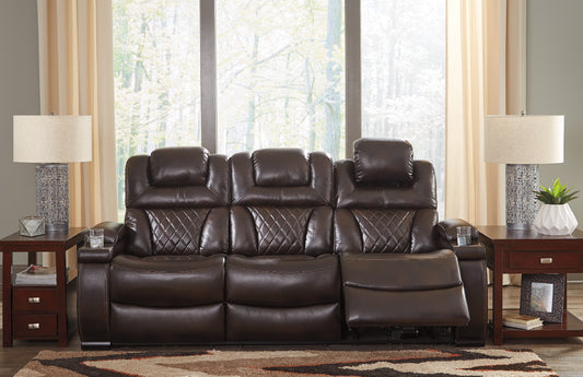 Warnerton Chocolate Power Reclining Sofa | 7540715