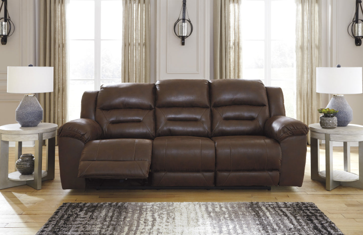 Stoneland Chocolate Reclining Sofa | 3990488