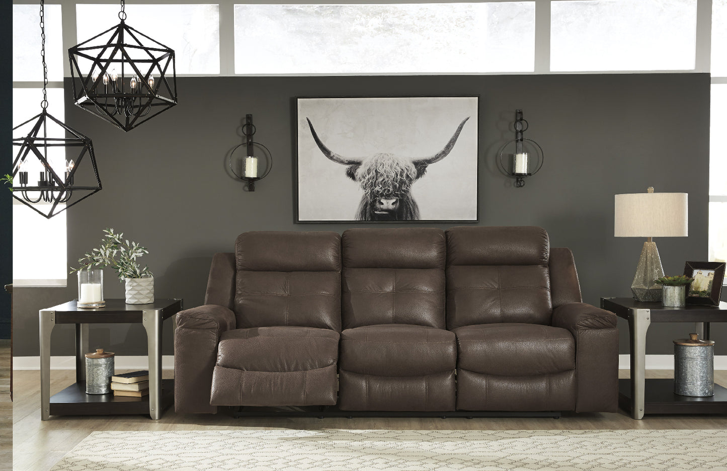 Jesolo Coffee Reclining Sofa | 8670488