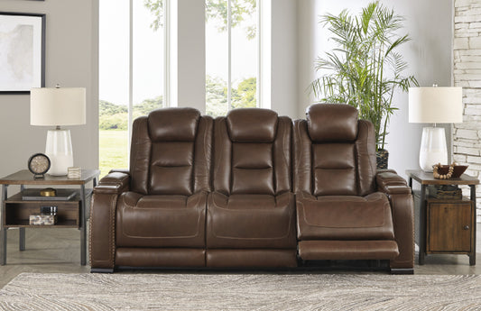 The Man-Den Mahogany Power Reclining Sofa | U8530615