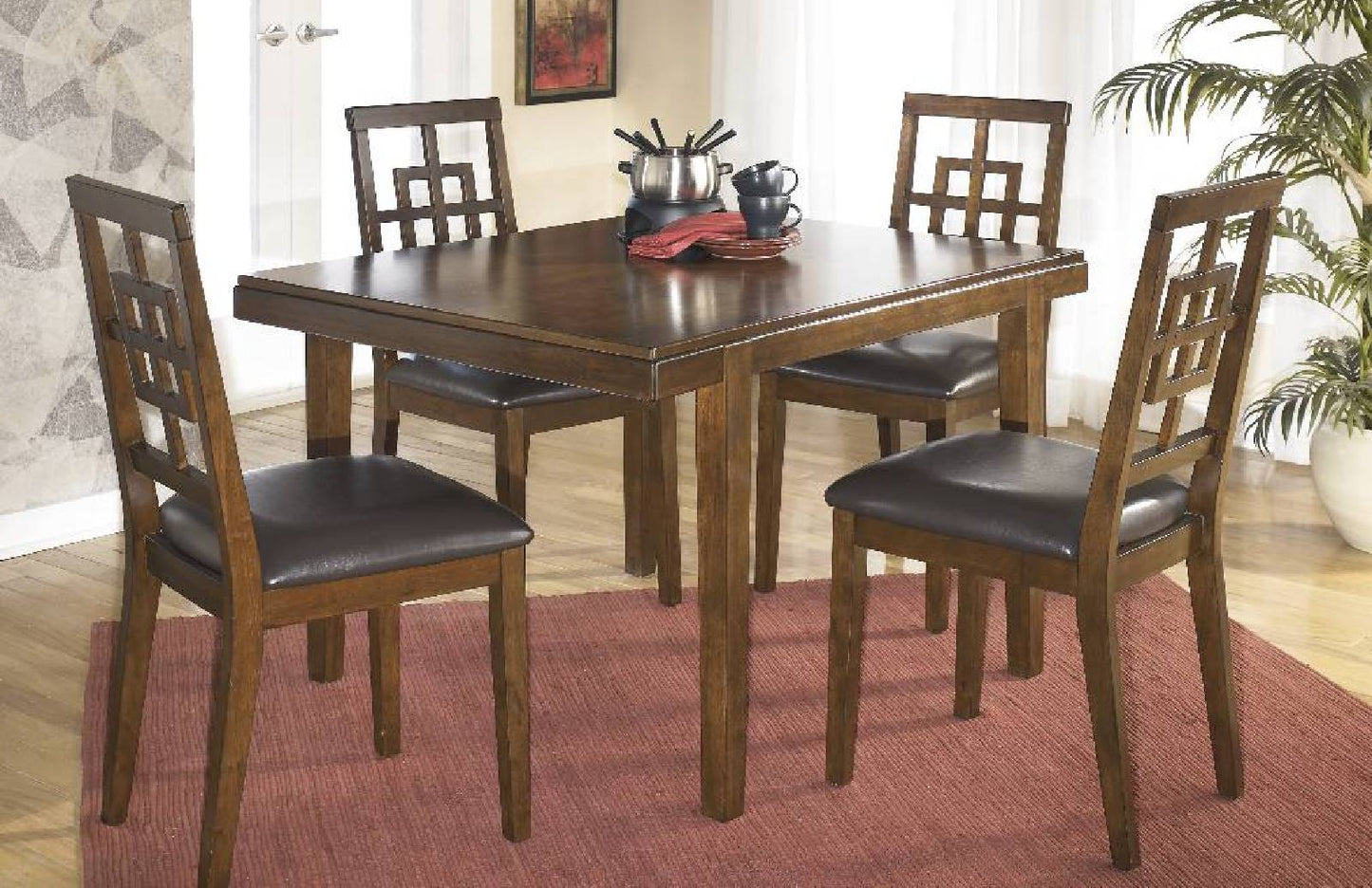 Cimeran Medium Brown Dining Table and Chairs (Set of 5) | D295-225