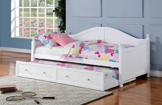 Twin Daybed With Trundle White - 300053