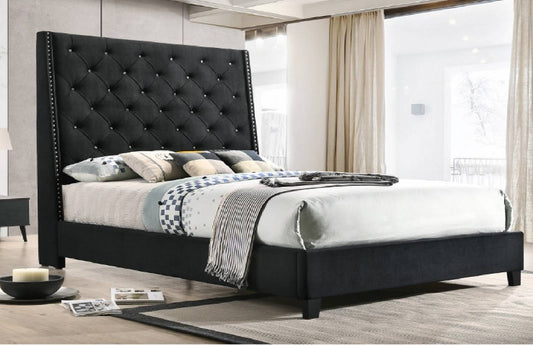 5265-BK CHANTILLY BED BLACK (QUEEN, KING)