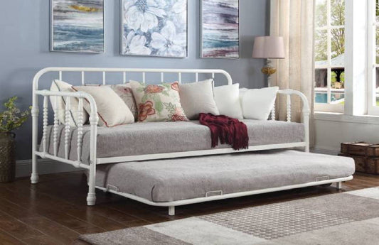 Twin Metal Daybed With Trundle White - 300766