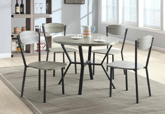 1230SET-GREY BLAKE 5-PC ROUND DINING