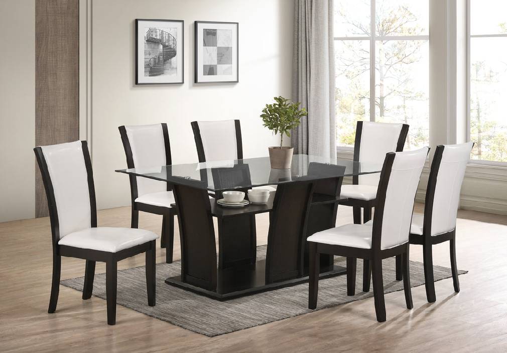 Florida - White Dining Table + 6 Chair Set