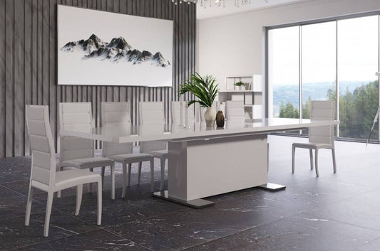 Modrest Bono "T" - Modern White Dining Set