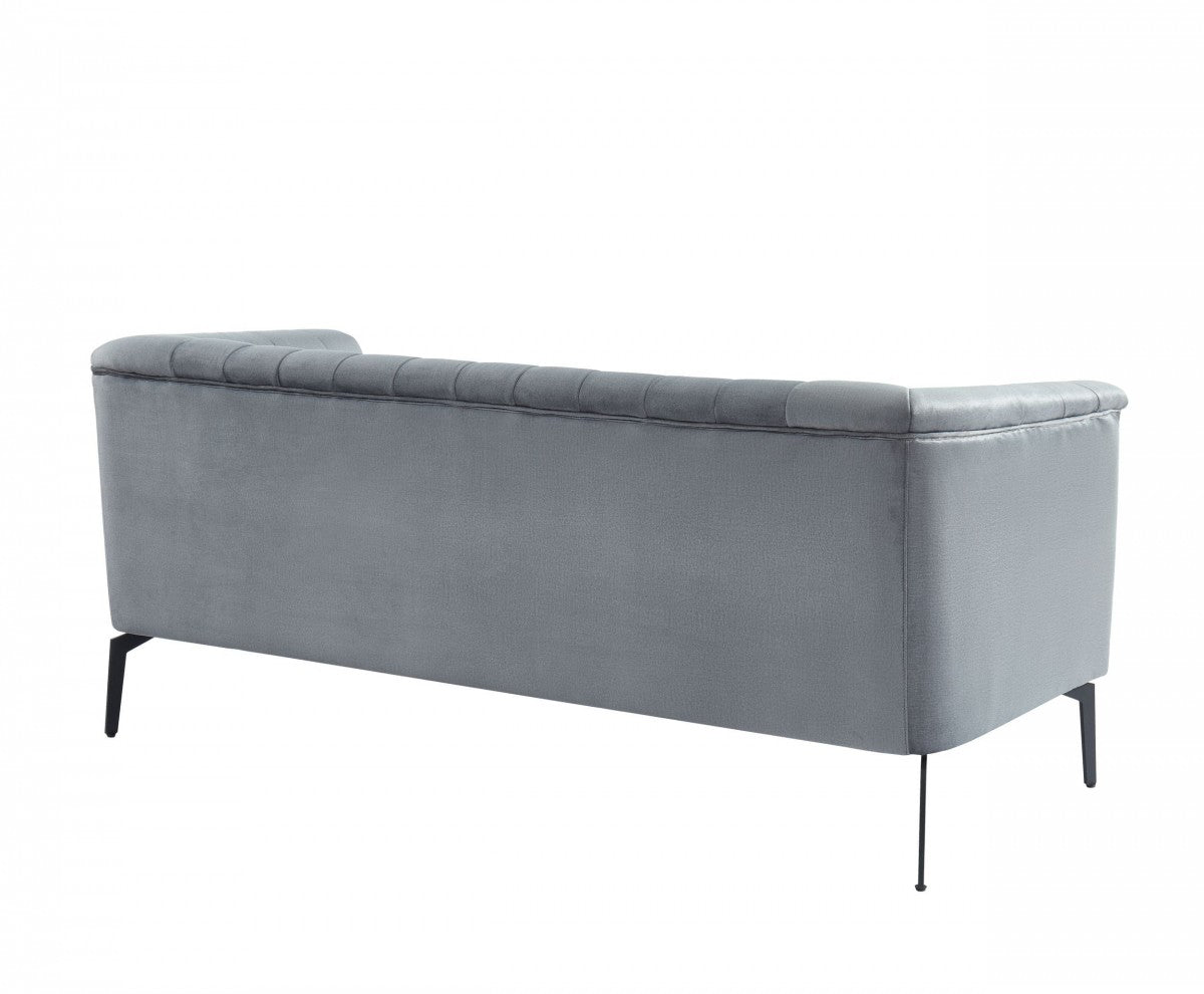 Divani Casa Patton - Modern Blue Fabric Sofa