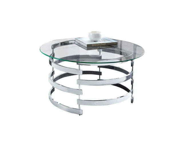 TS300 - Glass Cocktail Table + 2 End Table Set