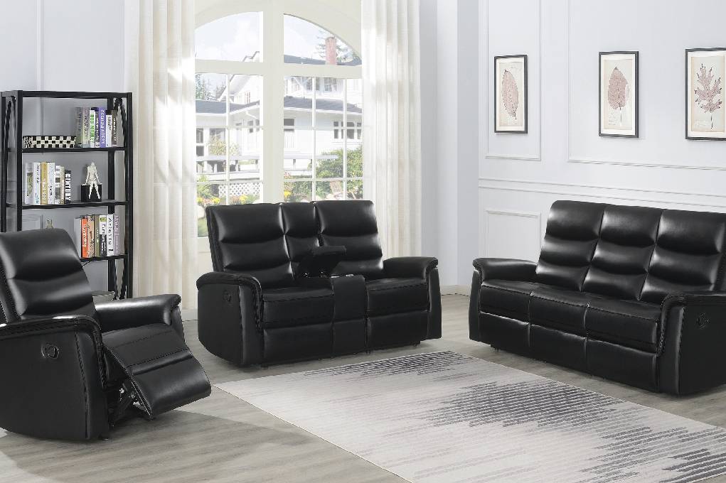 Dario Upholstered Living Room Set Black - 601514