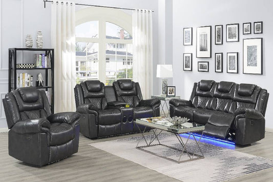 Alexa Grey 3pc Power Living Room