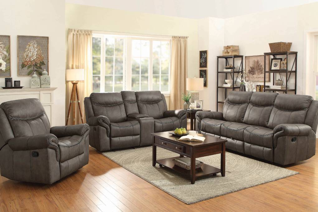 Sawyer Upholstered Tufted Living Room Set Macchiato Brown - 602334