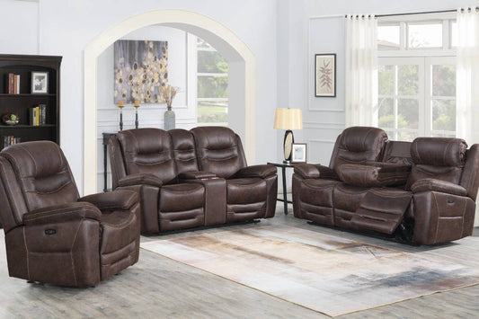 Hemer 3-Piece Power^2 Living Room Set Chocolate - 603331PP