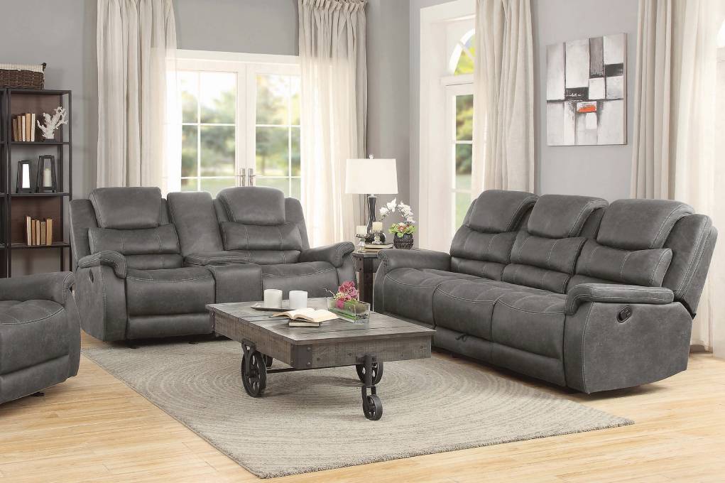 Wyatt  Upholstered Living Room Set Grey - 602451
