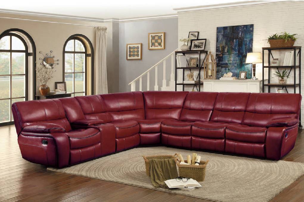 8480RED*4SC 4-Piece Modular Reclining Sectional with Left Console