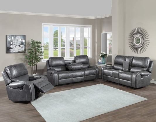 Titan Gray 3pc Reclining Set