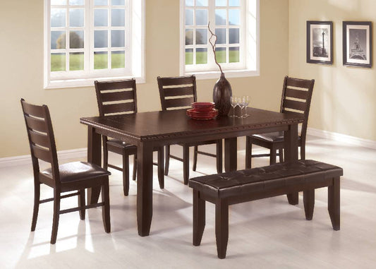 Dalila Dining Room Set Cappuccino And Black - 102721-S6